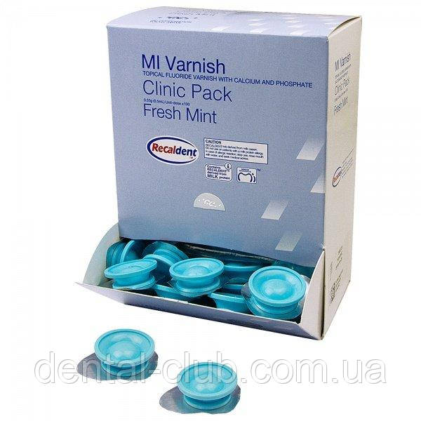 Лак десенситайзер MI VARNISH (мі варніш) FRESH MINT, Clinic Pack, 100 унідоз, (м'ята), фото 1