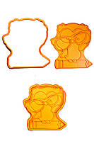 Вирубка з відбитком для пряників Сова в окулярах 12 см