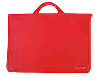 Портфель пластиковый А4 Economix на молнии, 2 отделения, красный