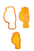 Вирубка з відбитком для імбирних пряників і печива Пташка 12 см