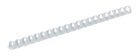 Пластиковые пружины для переплета, d 38мм, А4, 340 л., овальные, белые, по 50 шт. в упаковке