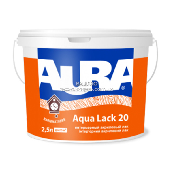 Лак AURA Aqua Lack 20 інтер'єрний акриловий, 2,5 л