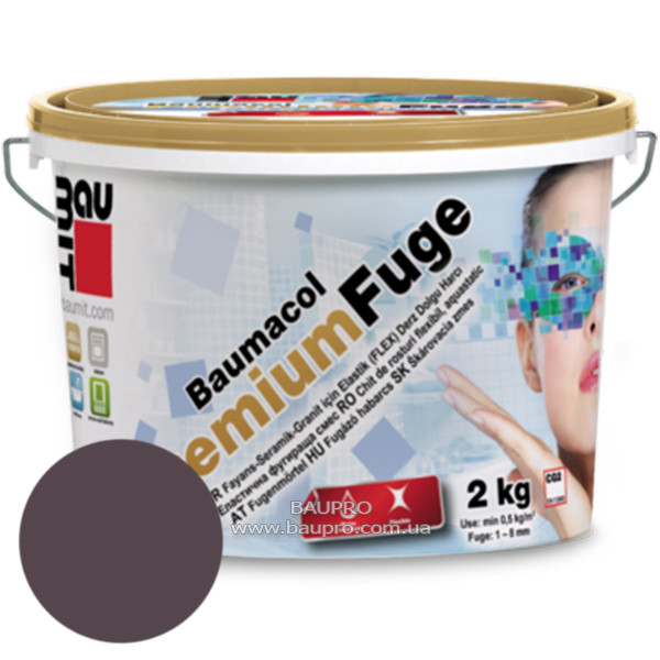 Еластична суміш BAUMIT Premium Fuge для заповнення швів (антрацит), 2 кг