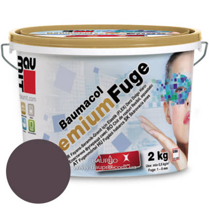 Еластична суміш BAUMIT Premium Fuge для заповнення швів (антрацит), 2 кг, фото 2