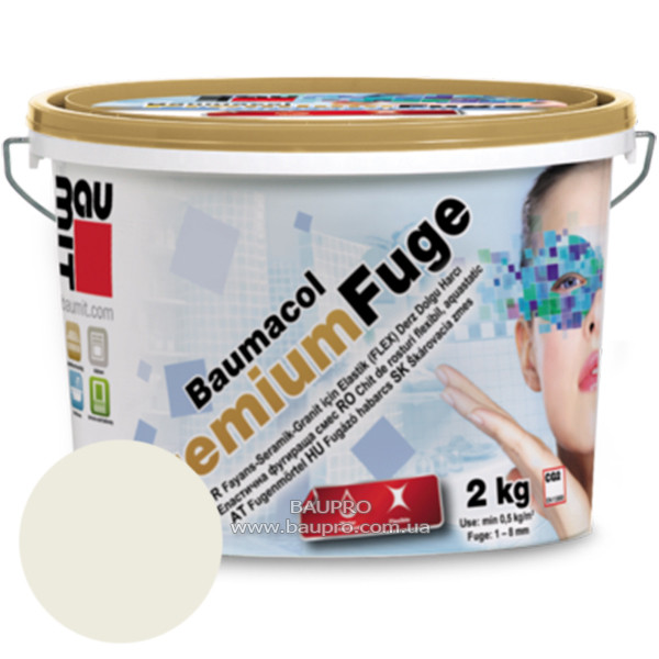 Еластична суміш BAUMIT Premium Fuge для заповнення швів (жасмин), 2 кг