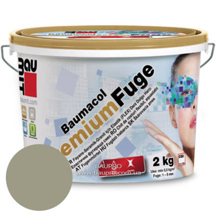 Еластична суміш BAUMIT Premium Fuge для заповнення швів (сірий шовк), 2 кг, фото 2
