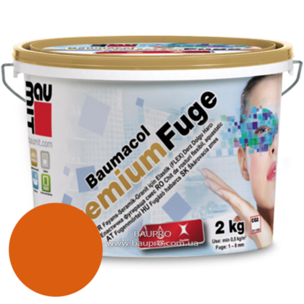 Еластична суміш BAUMIT Premium Fuge для заповнення швів (помаранчева), 2 кг