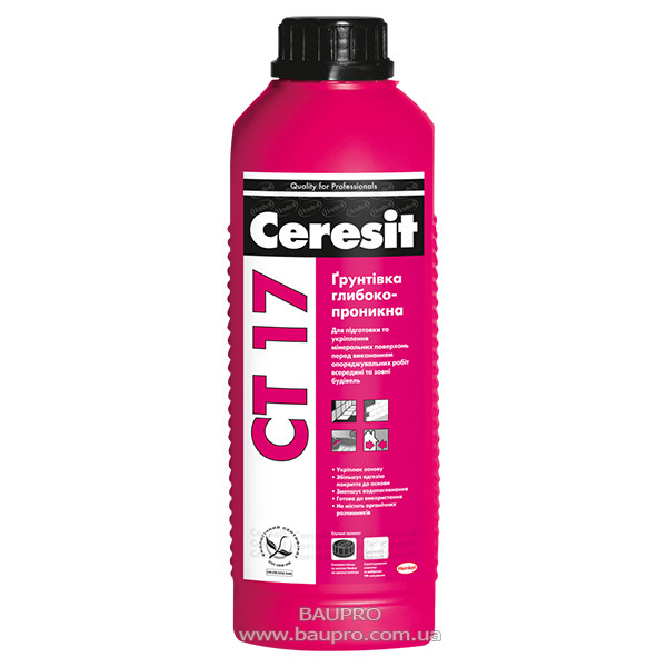Грунт-концентрат CERESIT CT 17 глибокопроникаючою, 1 л
