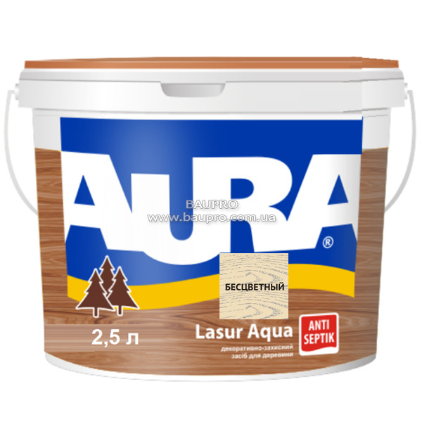 Деревозахисний засіб AURA Lasur Aqua (безбарвний), 2,5 л