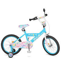Велосипед детский PROF1 18д. Butterfly 2,голубой