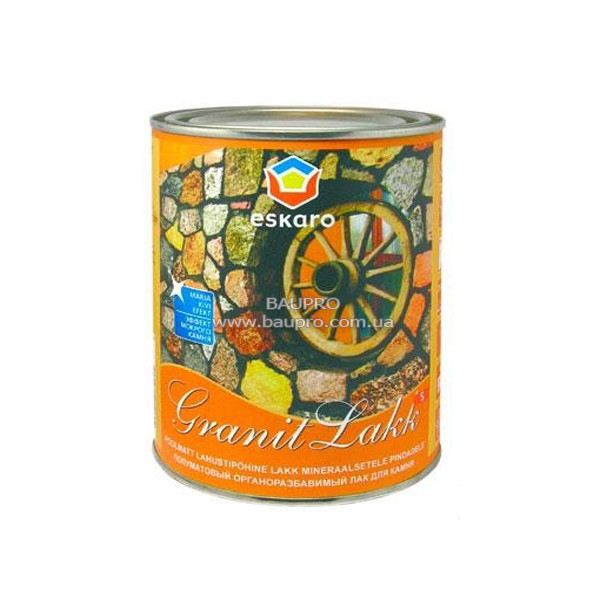 Лак ESKARO Granit Lakk S зносостійкий для каменю (напівматовий), 1 л