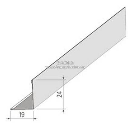 Профіль стельовий KRAFT FORTIS кутовий 24*3000 мм Ral 9003, фото 2