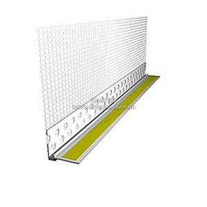 Куточок ПВХ для примикання до віконних прорізів з сіткою зі скловолокна 6 мм, 2,4 м
