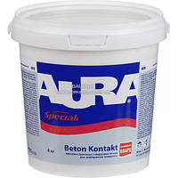 Грунтовка AURA Beton Kontakt адгезионная с кварцевым песком, 4 кг