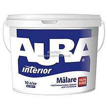 Фарба AURA Malare дисперсійна для стель і стін, 10 л
