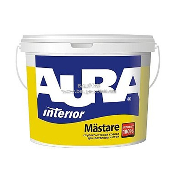 Фарба AURA Mastare водно-дисперсійна для стель і стін, 5 л