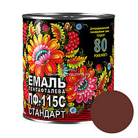 Емаль СПЕКТР ПФ-115С стандарт, алкідна (червоно-коричнева), 2,8 кг