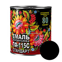 Емаль СПЕКТР ПФ-115С стандарт, алкідна (чорна), 2,8 кг