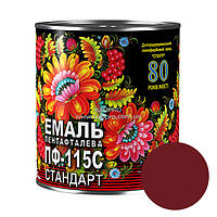 Емаль СПЕКТР ПФ-115С стандарт, алкідна (вишнева), 2,8 кг