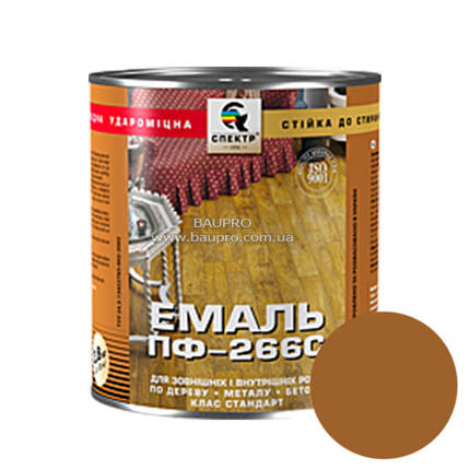 Емаль СПЕКТР ПФ-266С стандарт, алкідна для підлоги (жовто-коричнева), 2,8 кг, фото 2