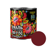 Емаль СПЕКТР ПФ-115С стандарт, алкідна (вишнева), 0,9 кг