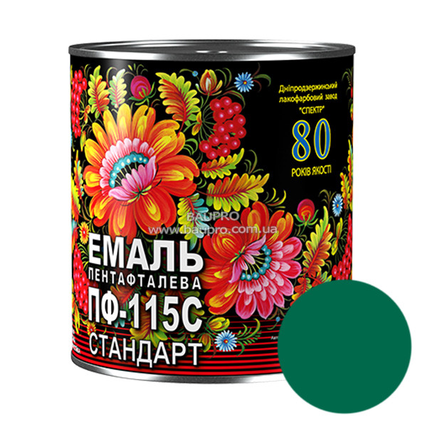 Емаль СПЕКТР ПФ-115С стандарт, алкідна (бірюзова), 2,8 кг