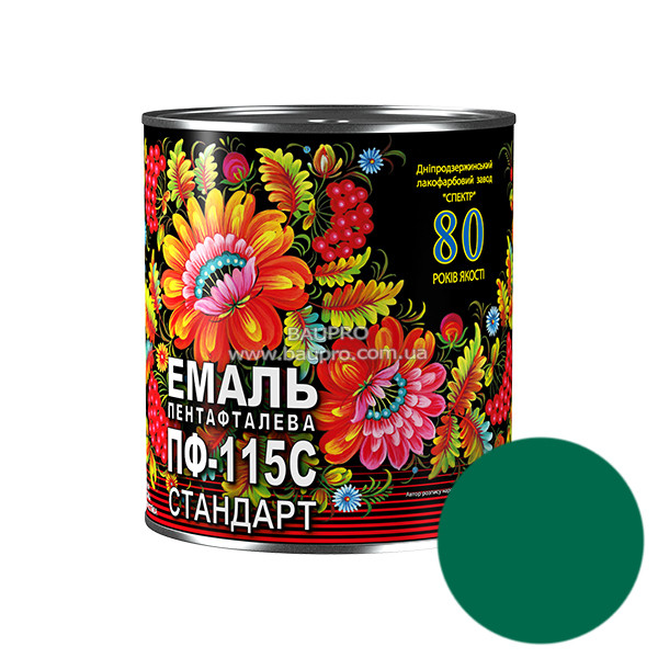 Емаль СПЕКТР ПФ-115С стандарт, алкідна (бірюзова), 0,9 кг
