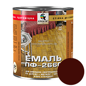 Емаль СПЕКТР ПФ-266С стандарт, алкідна для підлоги (червоно-коричнева), 50 кг