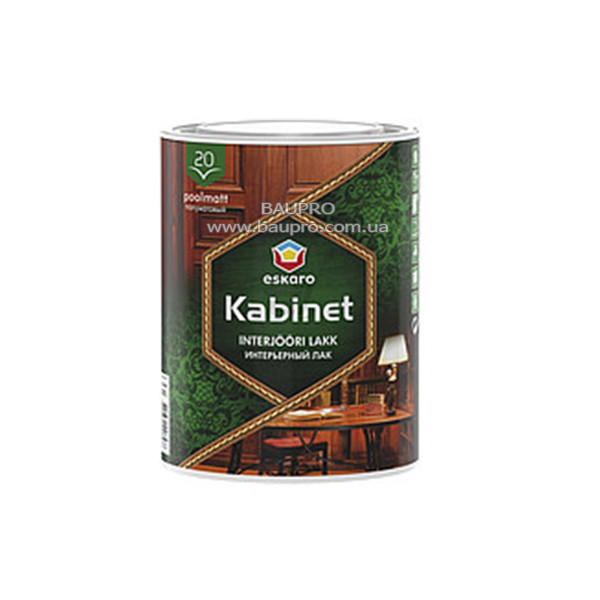 Лак ESKARO Kabinet 20 акрилатний (напівматовий), 0,95 л