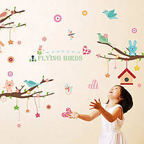 Наклейка на стіну Flying Birds (лист 60 х 90 см) арт Б1-1, фото 6