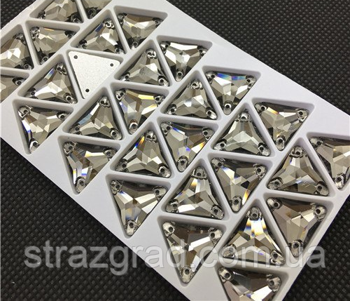 18 мм. Трикутник. Пришивні. Black Diamond. Стекло, фото 1