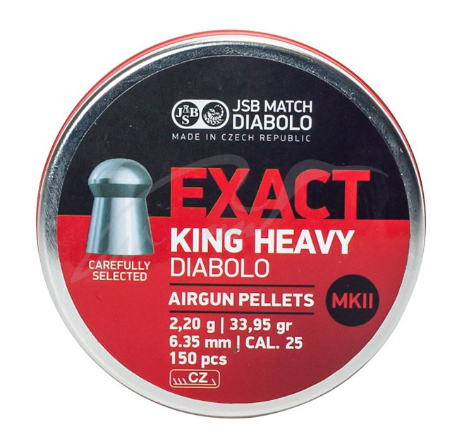 Кулі для пневматики JSB King Heavy MKII 6,35 mm 2,2 г 150 шт / уп