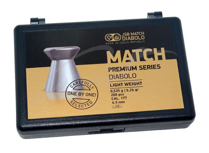 Кулі для пневматики JSB Match Premium HW, 4,5 мм, 0,535 г, 200 шт / уп