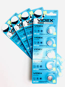 Батарейка літієва VIDEX CR1225 5 pcs BLISTER CARD