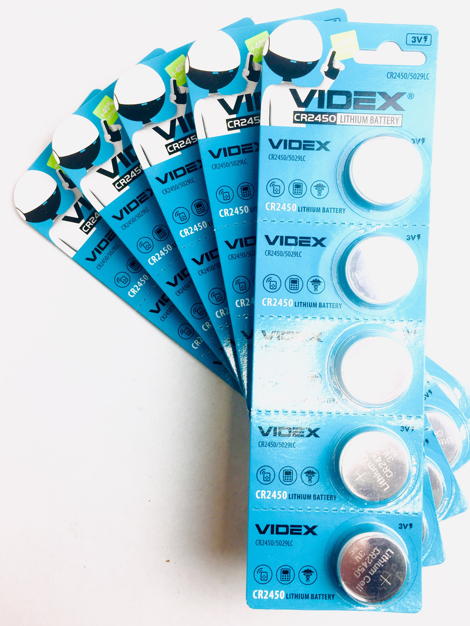 Батарейка літієва VIDEX CR2450 5 pcs BLISTER CARD