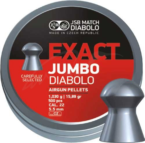 Кулі для пневматики JSB Exact Jumbo, 5,52 мм, 1,03 г, 500 шт / уп