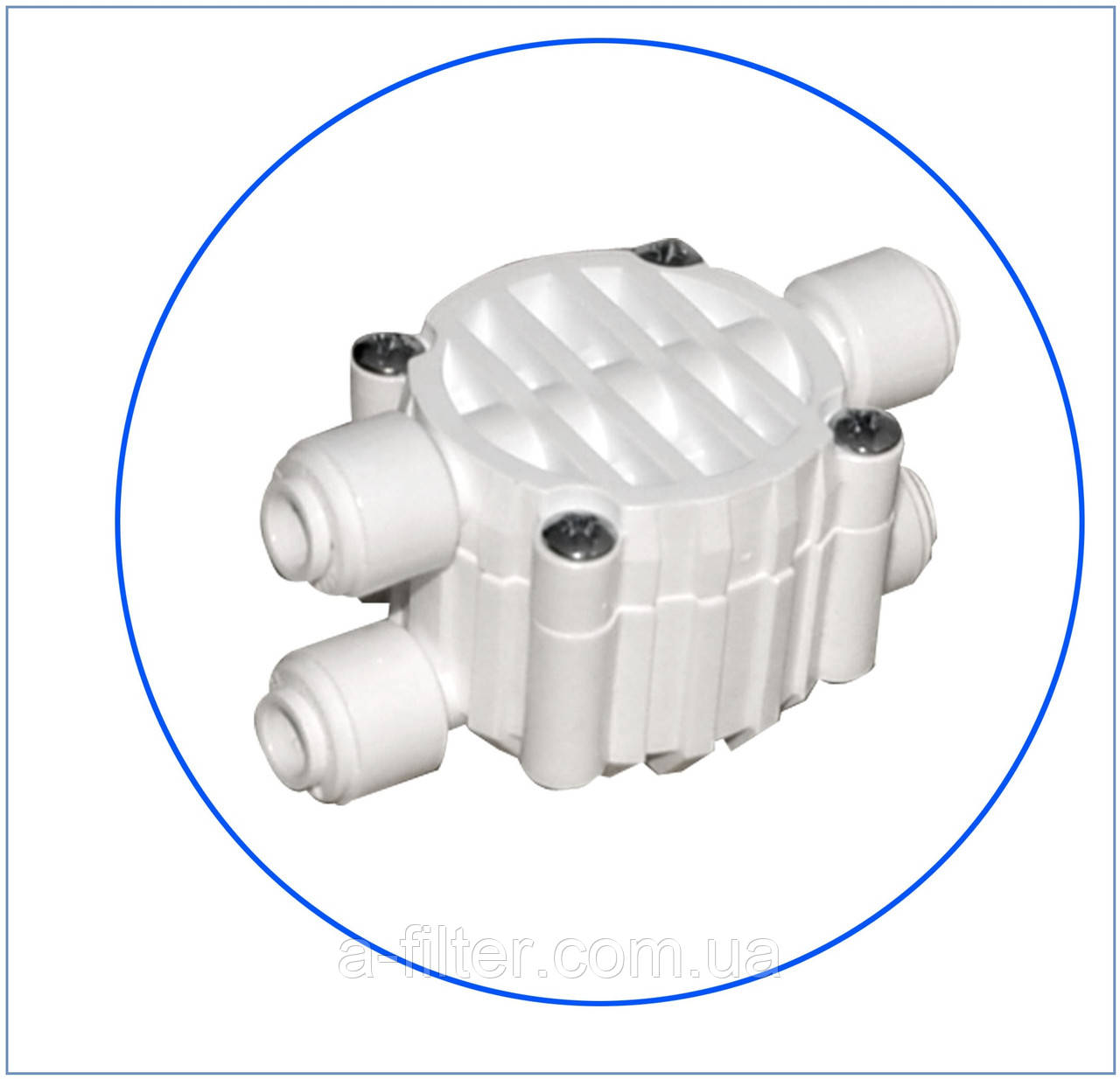 Чотиристулковий клапан для систем зворотного осмосу, під'єднання 4 x 1/4", тип JG., фото 1