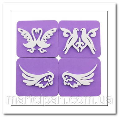 Набір штампів для мастики Блакитні з 4х, фото 1