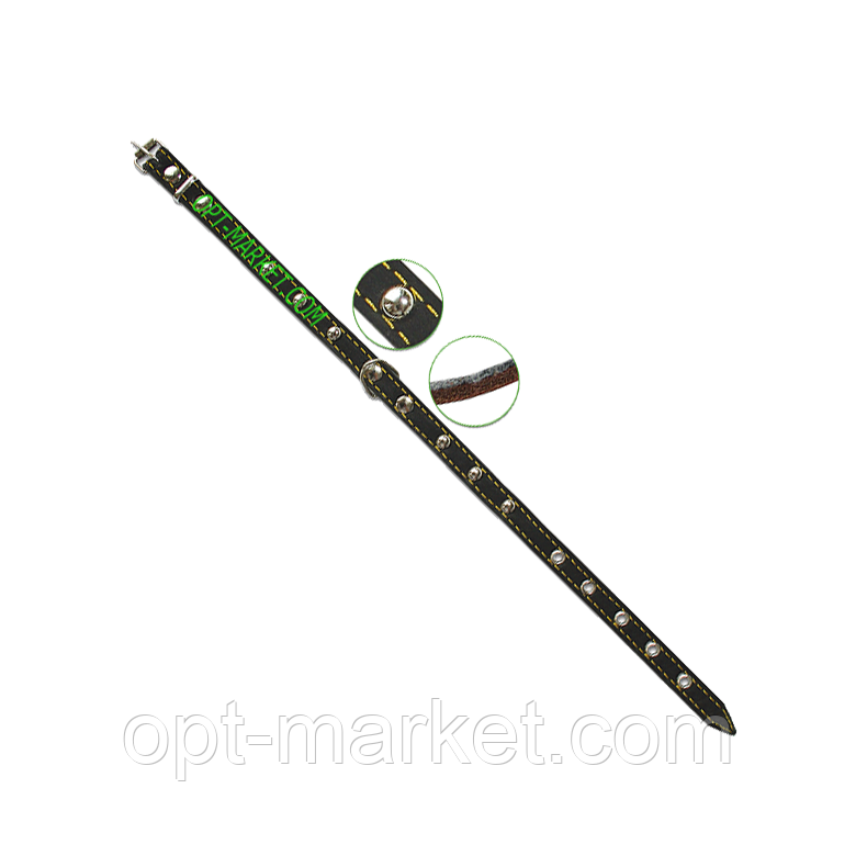 Нашийник 14 мм прикрашений із підкладкою, фото 1