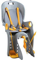 Дитяче велосипедне крісло Велокрісло Сіро жовте