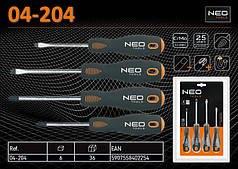 Набір викруток 5,0х75мм + 6,0х100 мм + PH1x75 мм + PH2х100 мм, NEO 04-204