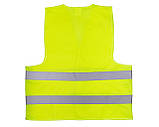 Жилет зі світловідр. стрічкою Китай (колір лимон) склад polyester 100% розмір 4XL щільність тканини 120 г/м2, фото 2