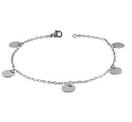 Браслет на ногу з медальками з медичної сталі