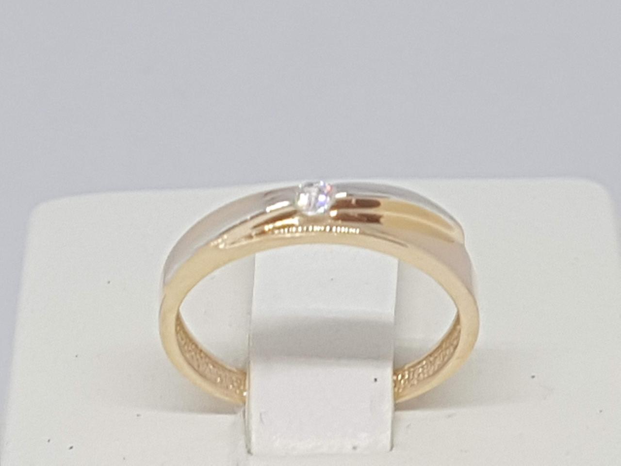 Золоте кільце з фіанітом. 140522 16, фото 1