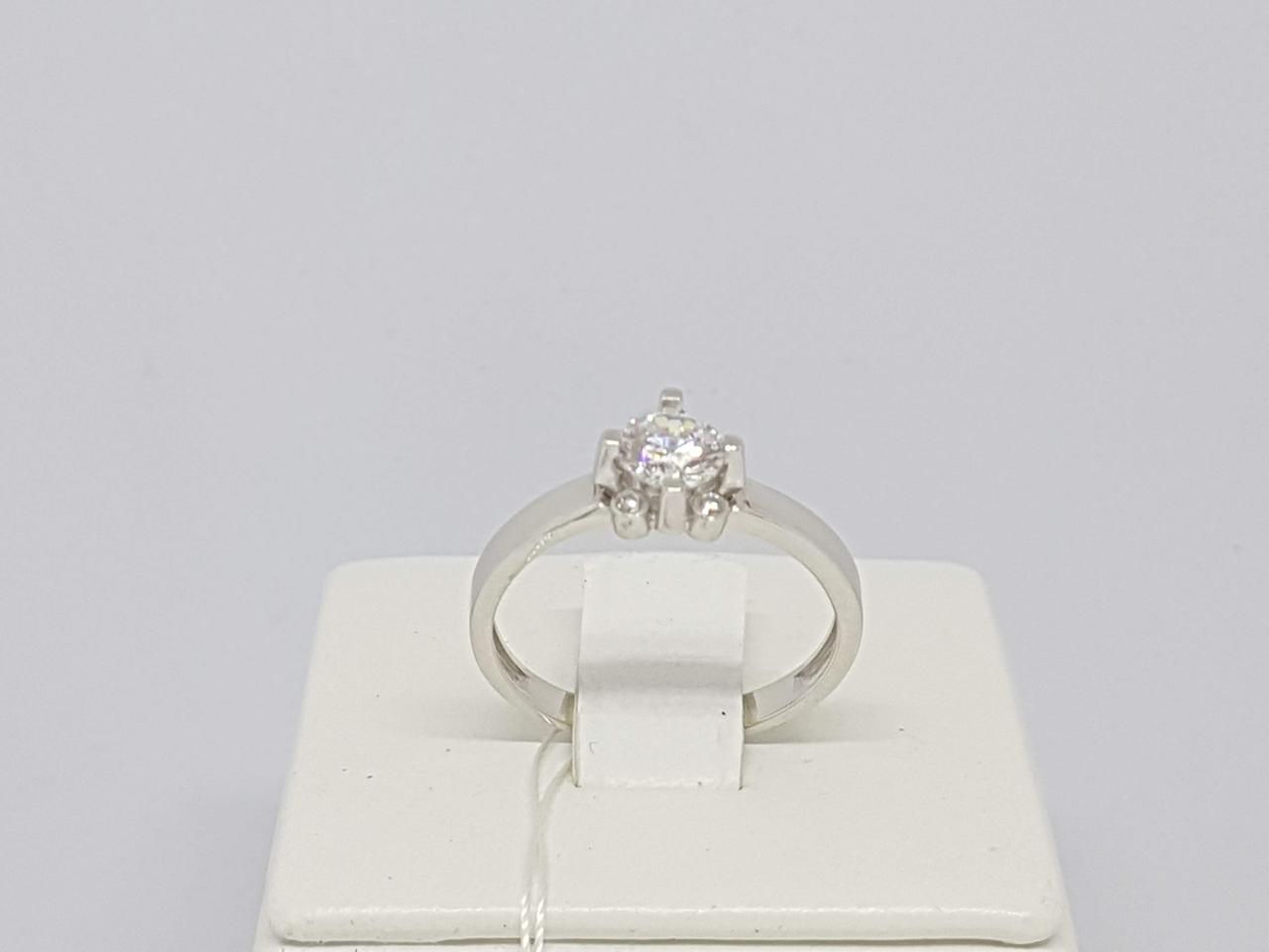 Золоте кільце з фіанітом. 140639Б 17