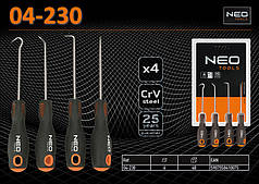 Набір гаків 140 мм 4 шт., NEO 04-230