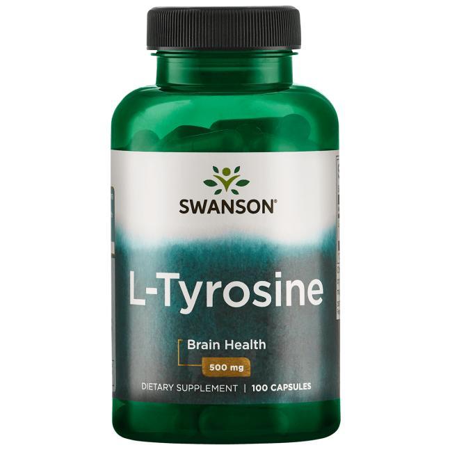 Тирозин, L-Tyrosine, Swanson, 500 мг, 100 капсул - фото 4 - id-p232738844
