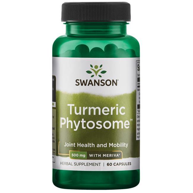 Куркума, 500 мг 60 капсул, Turmeric Phytosome, Swanson