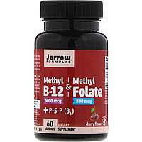 Метилфолат і метил B-12, Jarrow Formulas, Methyl B-12 & Methyl Folate, 60 льодяників