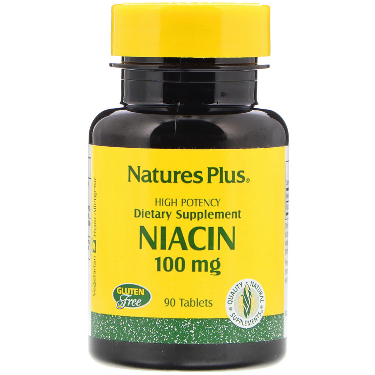 Ніацин, nature's Plus, Niacin, 100 мг, 90 таблеток